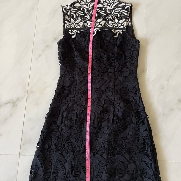 Topshop Floral Embroidered Black/ White Mini Dress - Picture 14 of 16